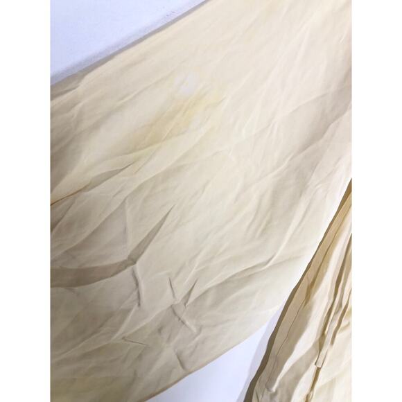 Alexis Wesley Dress One Shoulder Cape Sleeve Mini Blouson 100% Silk Cream Medium - Picture 7 of 10